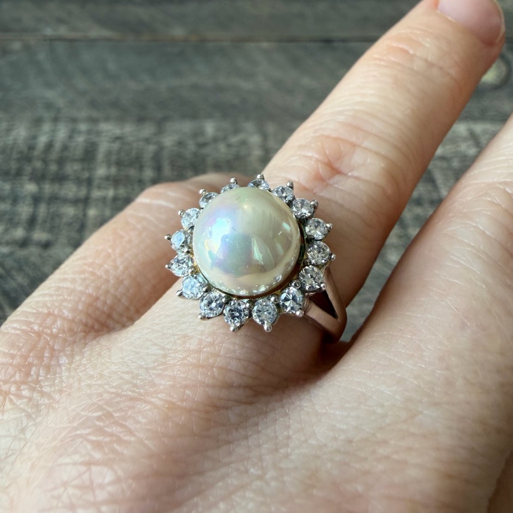 Sterling Silver & Freshwater Cultured Pearl Ring